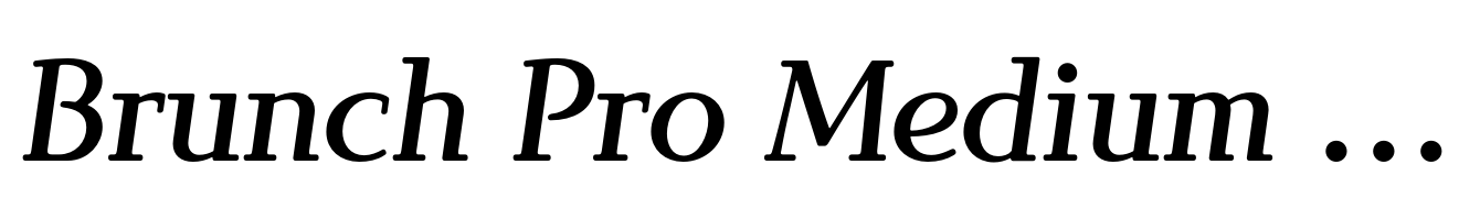 Brunch Pro Medium Italic